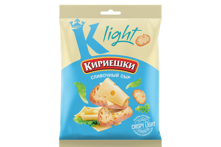 «Кириешки Light», сухарики со вкусом сливочного сыра, 80 г