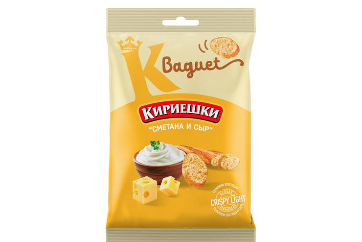 «Кириешки Baguet», сухарики со вкусом сметаны и сыра, 50 г