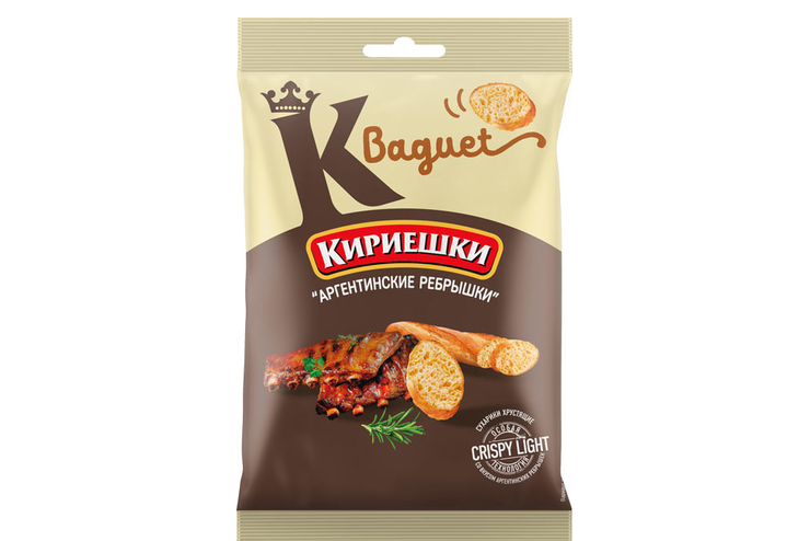 «Кириешки Baguet», сухарики со вкусом аргентинских ребрышек, 50 г
