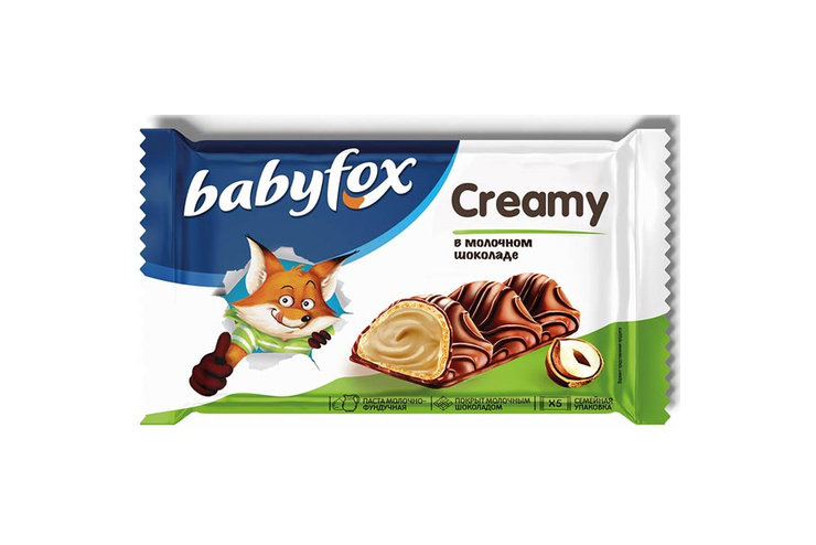«BabyFox», батончики Creamy, 5 шт, 115 г