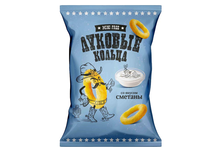 «Mini Free», луковые кольца со вкусом сметаны, 100 г «Mini Free», луковые кольца со вкусом сметаны, 100 г