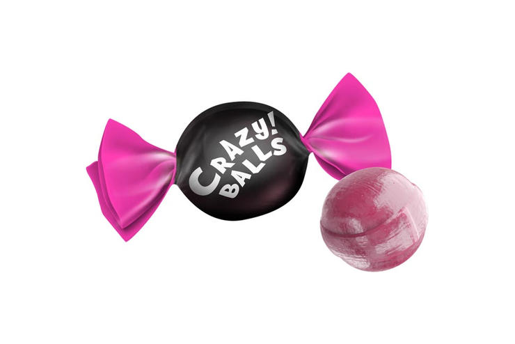 Карамель Crazy Balls гранат (упаковка 0,5 кг)