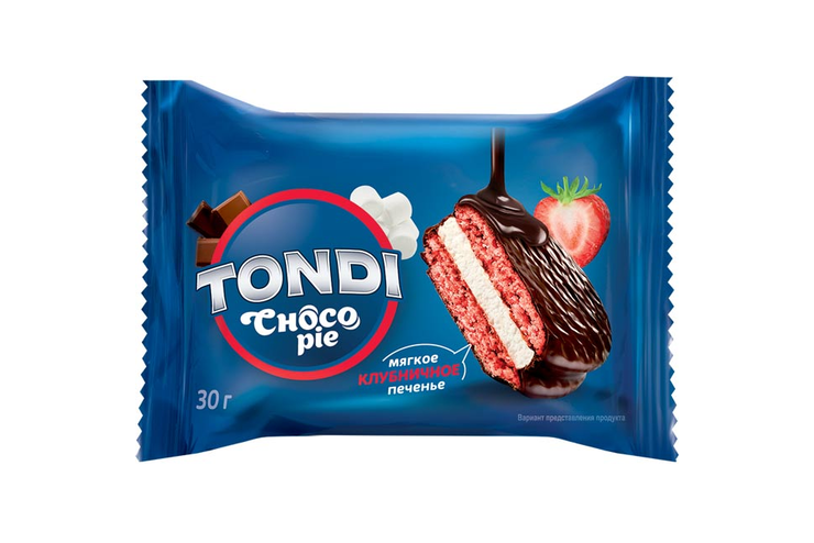 «Tondi», choco Pie клубничный (коробка 2,13 кг)