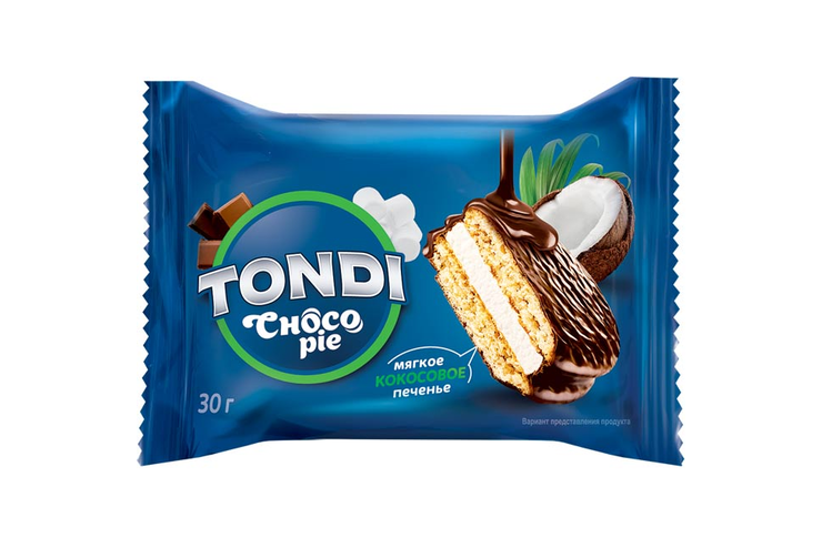 «Tondi», choco Pie кокосовый (коробка 2,13 кг) «Tondi», choco Pie кокосовый (коробка 2,13 кг)