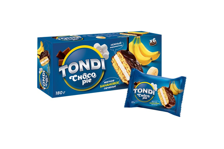 «Tondi», choco Pie банановый, 180 г