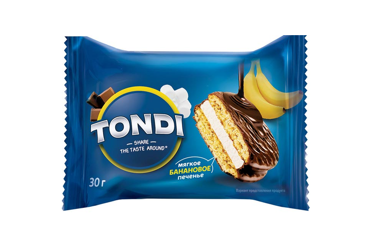 «Tondi», choco Pie банановый (коробка 2,13 кг)