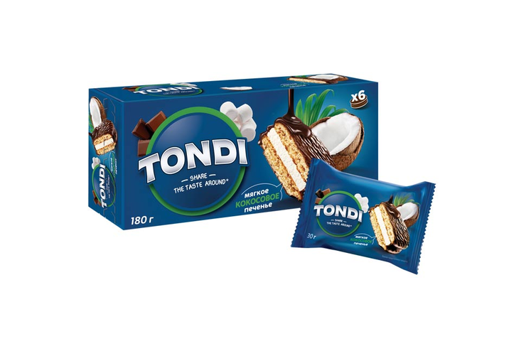«Tondi», choco Pie кокосовый, 180 г