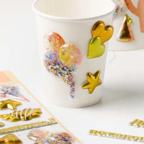 Объемные наклейки «Праздник», со стразами