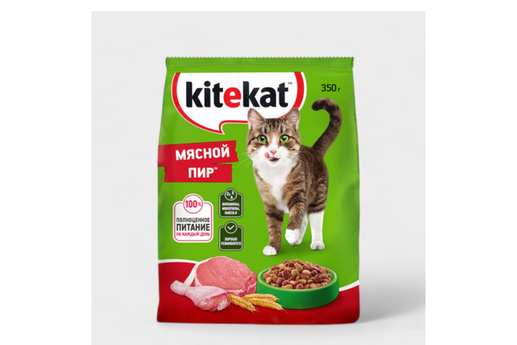 Сухой корм для кошек «Kitekat» Мясной пир, 350 г