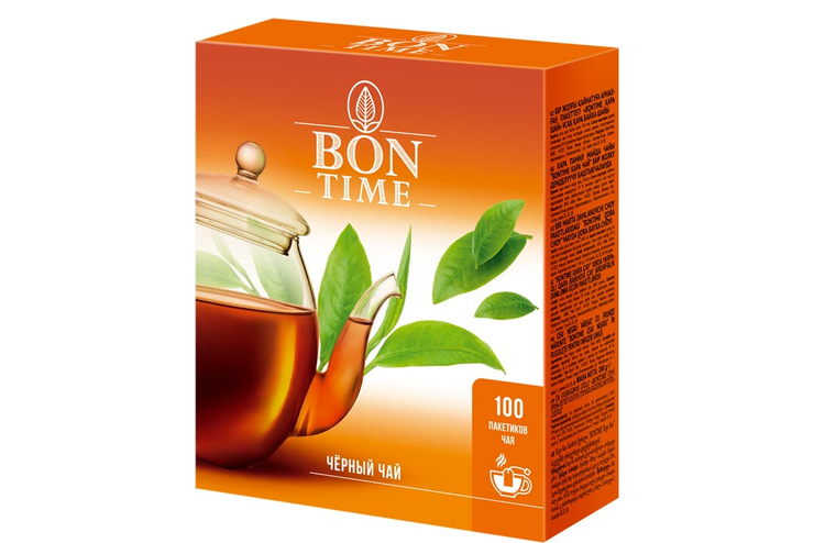 «Bontime», чай черный, 100 пакетиков, 200 г «Bontime», чай черный, 100 пакетиков, 200 г