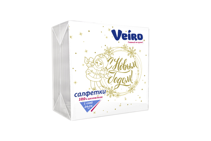 Салфетки «Veiro» однослойные, с рисунком, 50 шт