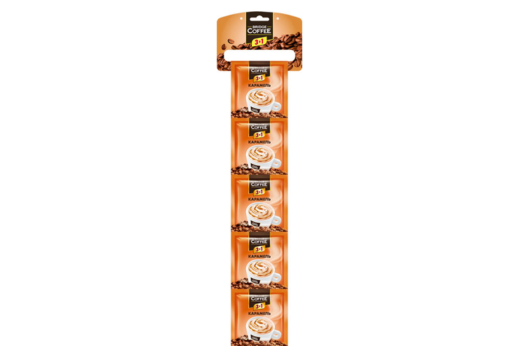 «Bridge Coffee», напиток кофейный 3 в 1 с карамелью, 20 г