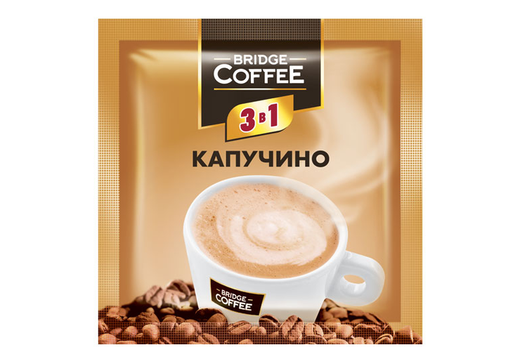 «Bridge Coffee», напиток кофейный  3 в 1 Капучино, 20 г