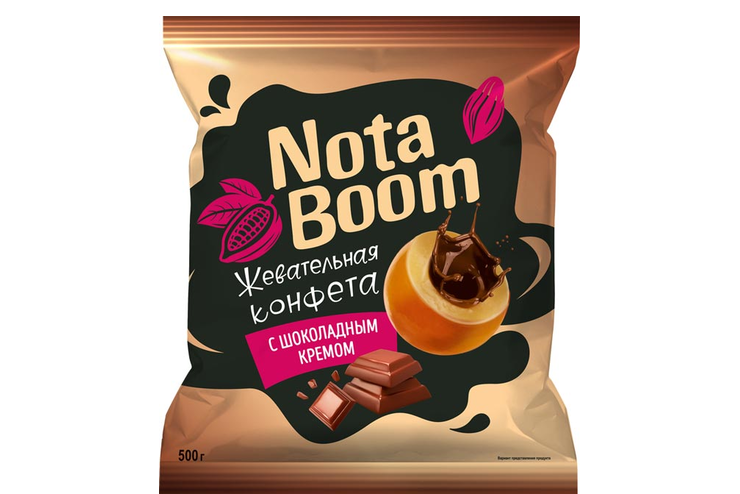 Жевательные конфеты NotaBoom с шоколадным кремом (упаковка 0,5 кг)