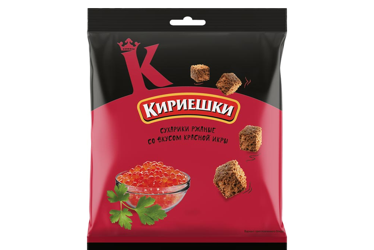 «Кириешки», сухарики со вкусом красной икры, 200 г