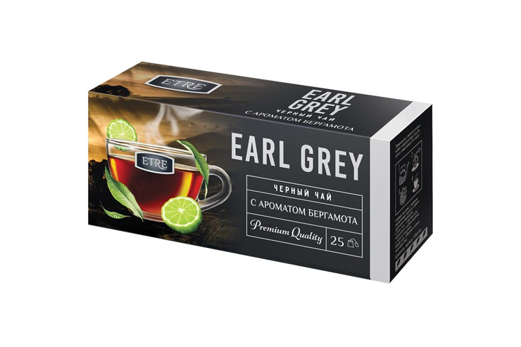 «ETRE», чай Earl Grey черный, бергамот, 25 пакетиков, 50 г «ETRE», чай Earl Grey черный, бергамот, 25 пакетиков, 50 г