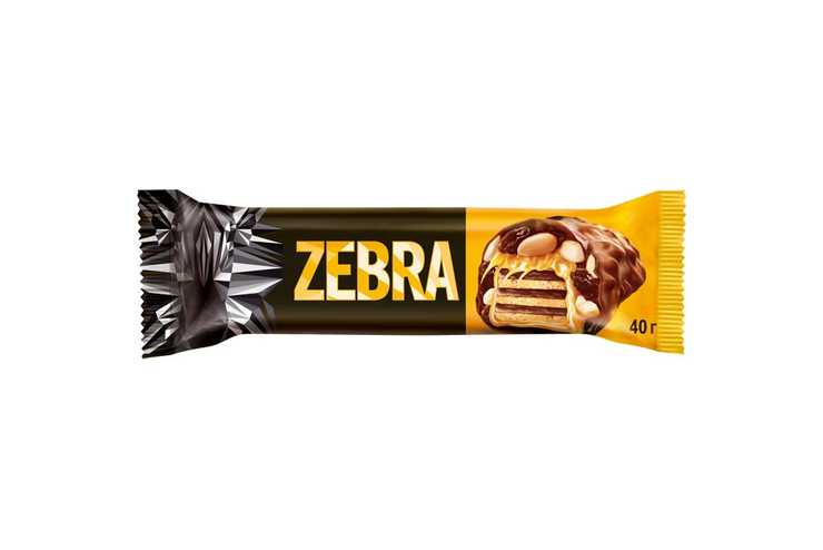 Вафли «Zебра», глазированные, 40 г