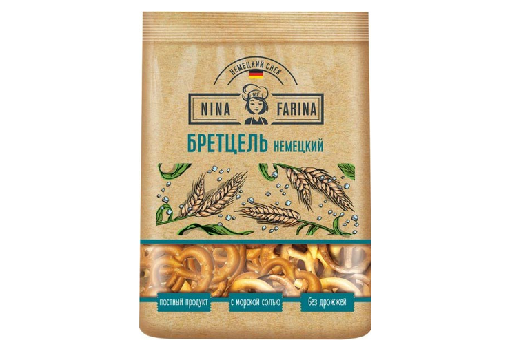 «Nina Farina», крендельки «Бретцель немецкий», 180 г «Nina Farina», крендельки «Бретцель немецкий», 180 г