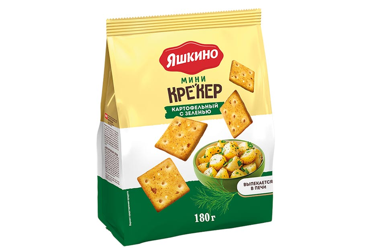 «Яшкино», крекер мини картофельный с зеленью, 180 г