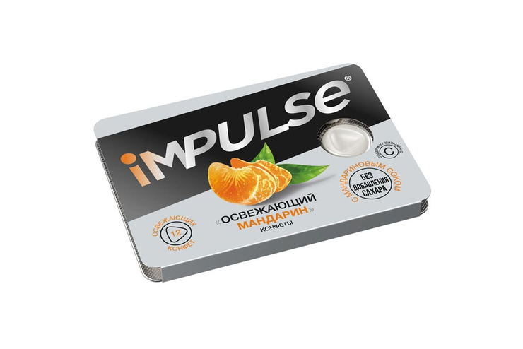 «Impulse», конфеты «Освежающий мандарин», 12 г