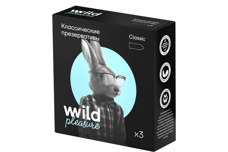 Презервативы латексные Classic, 3 шт «Wild Pleasure», 13,4 г Презервативы латексные Classic, 3 шт «Wild Pleasure», 13,4 г