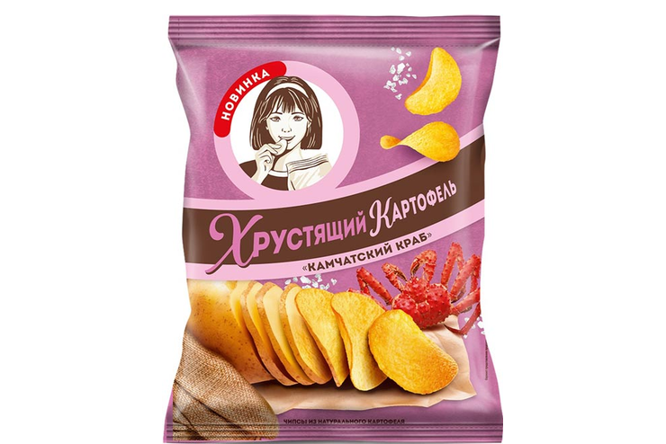 «Хрустящий картофель», чипсы со вкусом «Камчатский краб», 70 г «Хрустящий картофель», чипсы со вкусом «Камчатский краб», 70 г