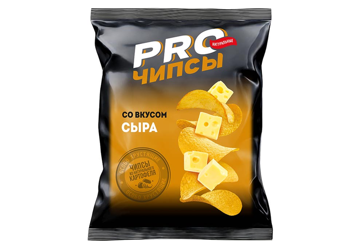 «PRO-Чипсы», чипсы со вкусом сыра, произведены из свежего картофеля, 60 г