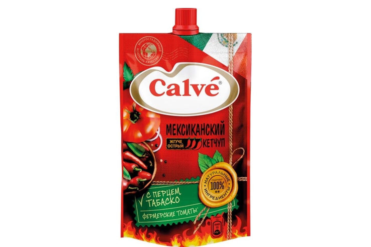 «Calve», кетчуп «Мексиканский» с перцем табаско, 350 г «Calve», кетчуп «Мексиканский» с перцем табаско, 350 г