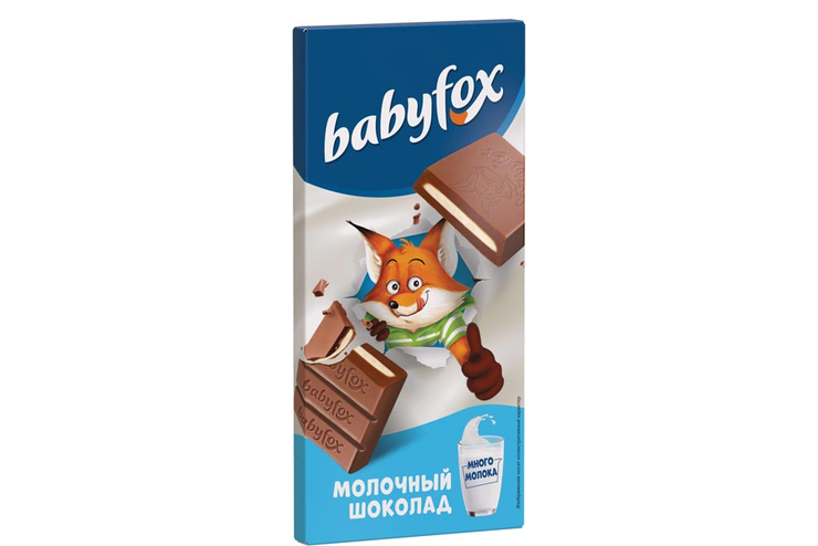 «BabyFox», молочный шоколад, 90 г