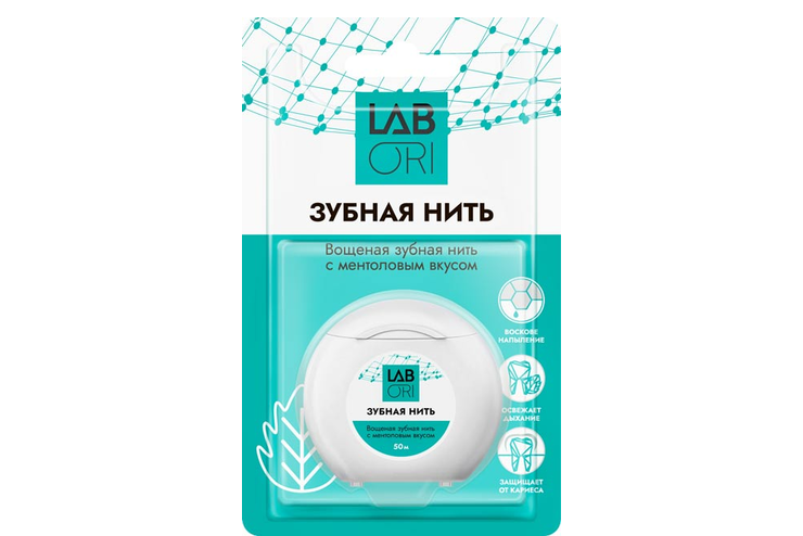 Зубная нить, 50 м «Labori», 18,8 г Зубная нить, 50 м «Labori», 18,8 г
