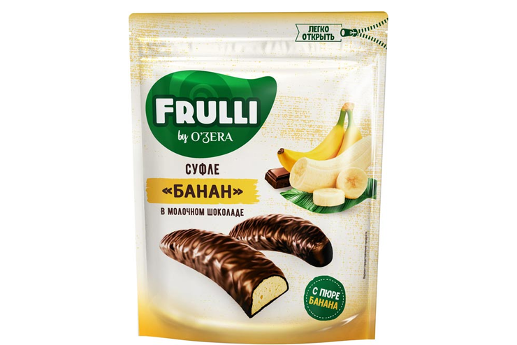 «O'Zera», конфеты Frulli суфле банана в шоколаде, 125 г