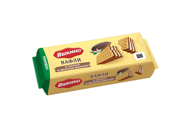 «Яшкино», вафли с какао и вкусом ванили, 300 г «Яшкино», вафли с какао и вкусом ванили, 300 г