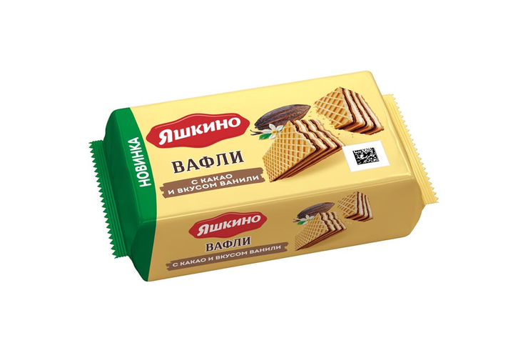 «Яшкино», вафли с какао и вкусом ванили, 200 г «Яшкино», вафли с какао и вкусом ванили, 200 г