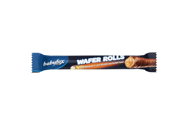 «BabyFox», конфеты Wafer Rolls с начинкой с солёной карамелью (коробка 1,5 кг) «BabyFox», конфеты Wafer Rolls с начинкой с солёной карамелью (коробка 1,5 кг)