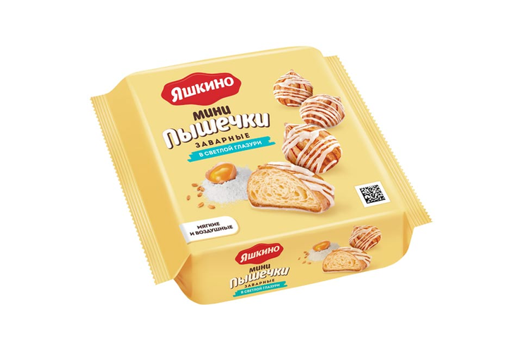 «Яшкино», мини-пышечки в светлой глазури, 240 г