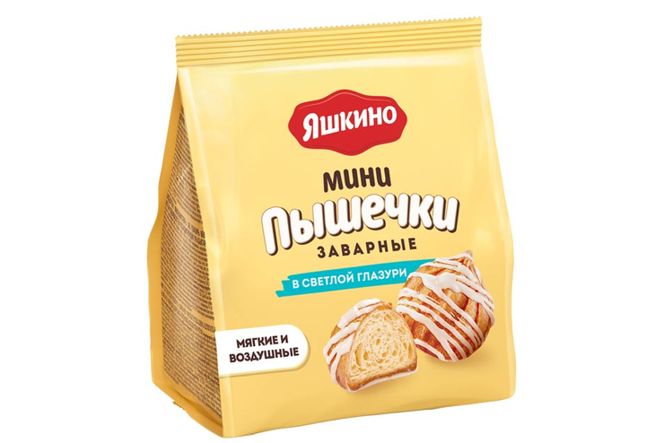 «Яшкино», мини-пышечки в светлой глазури, 153 г
