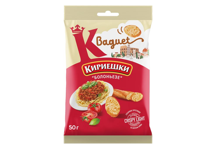 «Кириешки Baguet», cухарики со вкусом болоньезе, 50 г
