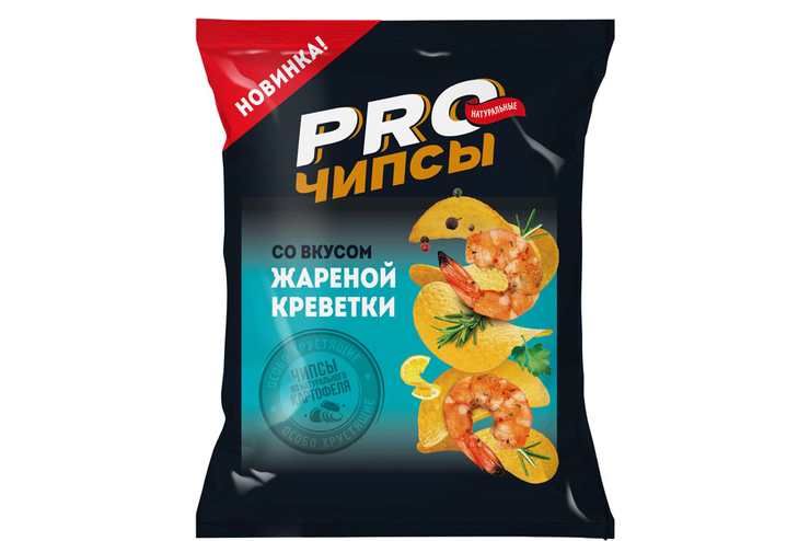 «PRO-Чипсы», чипсы со вкусом жареной креветки, 150 г