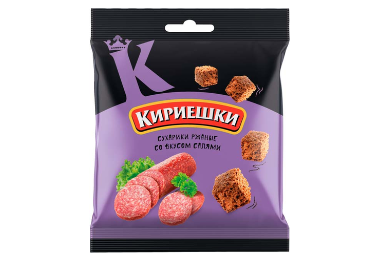 «Кириешки», сухарики со вкусом салями, 40 г