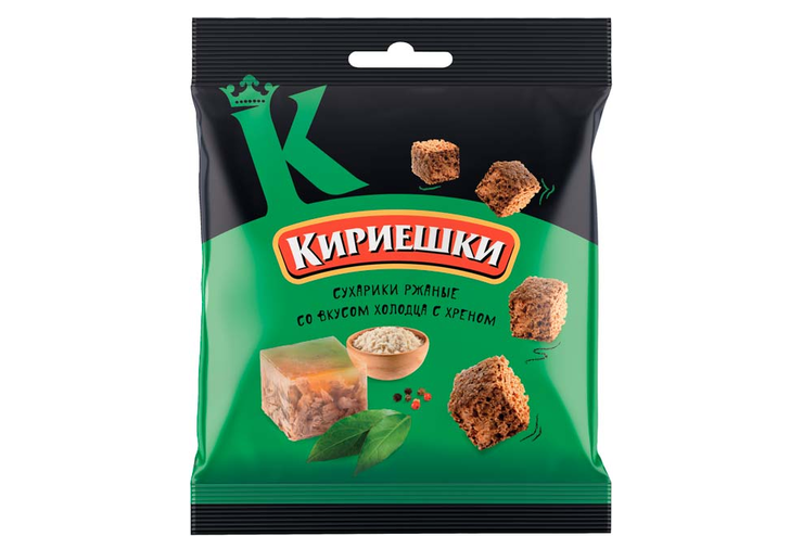 «Кириешки», сухарики со вкусом холодца с хреном, 40 г