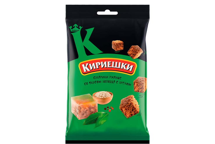 «Кириешки», сухарики со вкусом холодца с хреном, 100 г