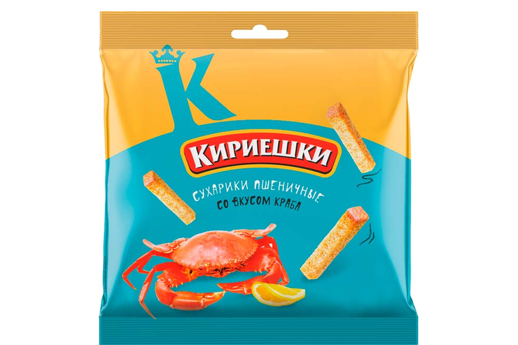 «Кириешки», сухарики со вкусом краба, 100 г «Кириешки», сухарики со вкусом краба, 100 г