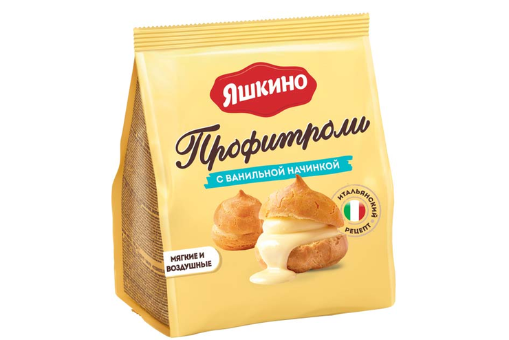 «Яшкино», профитроли с ванильной начинкой, 158 г «Яшкино», профитроли с ванильной начинкой, 158 г