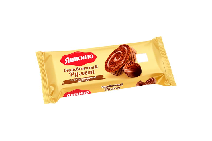«Яшкино», рулет бисквитный с шоколадным вкусом, 200 г