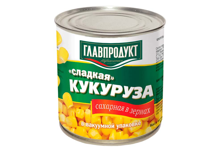 «Главпродукт», кукуруза «Сладкая», 340 г «Главпродукт», кукуруза «Сладкая», 340 г