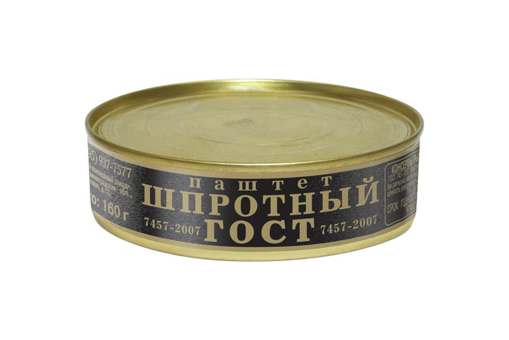 «Главпродукт», паштет шпротный, 160 г «Главпродукт», паштет шпротный, 160 г