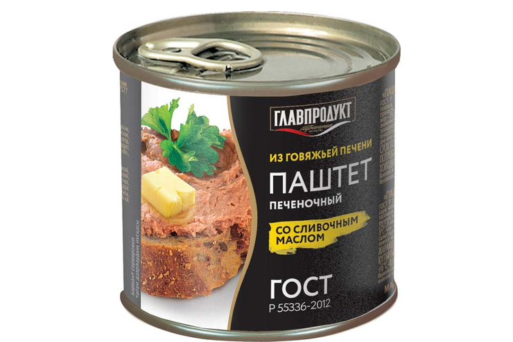 «Главпродукт», паштет печеночный со сливочным маслом, 250 г «Главпродукт», паштет печеночный со сливочным маслом, 250 г
