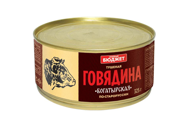 «Главпродукт», говядина тушеная «Богатырская по-старорусски», 325 г