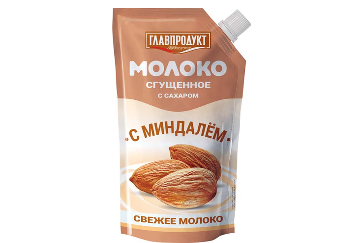 «Главпродукт», молоко сгущенное с миндалём, 270 г «Главпродукт», молоко сгущенное с миндалём, 270 г