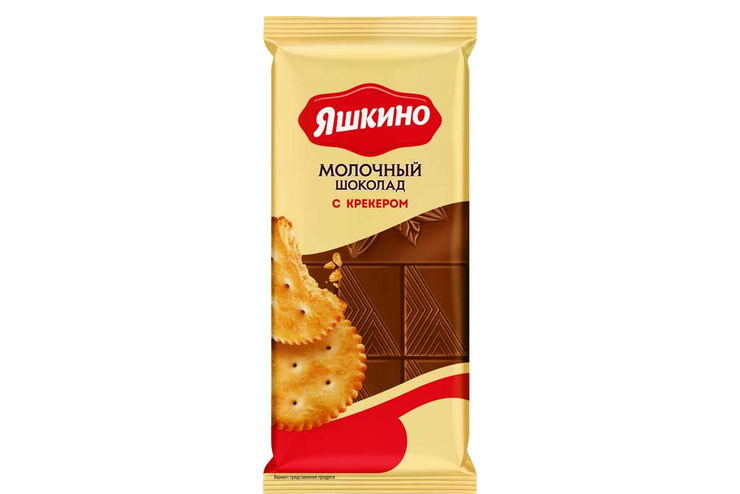 «Яшкино», шоколад молочный с крекером, 78 г